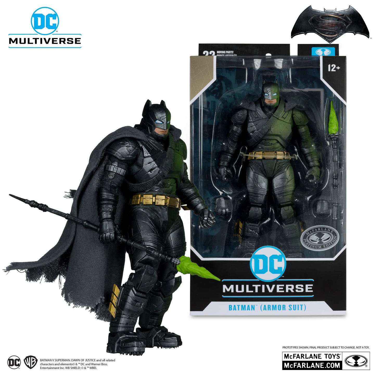 DC McFarlane Batman V Superman - Batman Armor Suit Kryptonite Spear