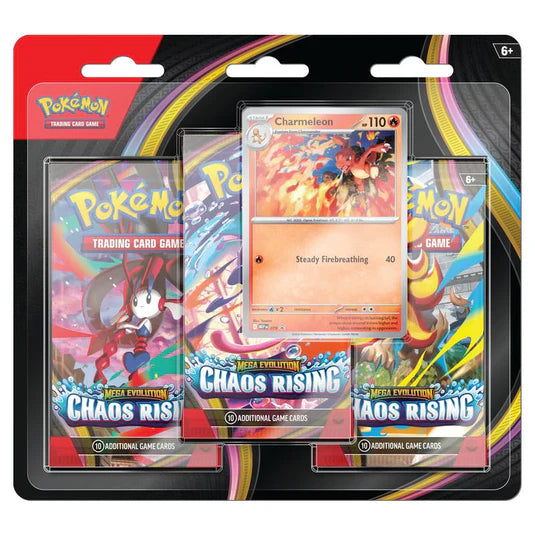 TCG Pokemon Chaos Rising - Charmeleon 3 Pack Blister
