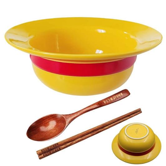 Ramen Bowl con palillos y cuchara - Monkey D. Luffy