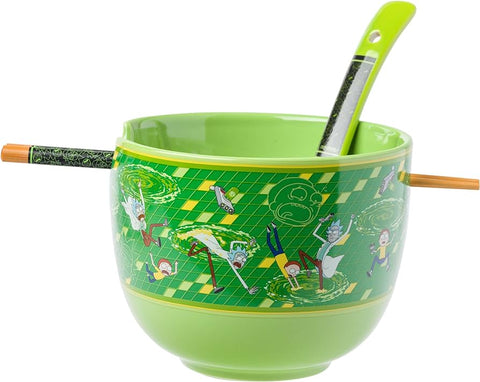 Ramen Bowl con palillos y cuchara - Rick & Morty