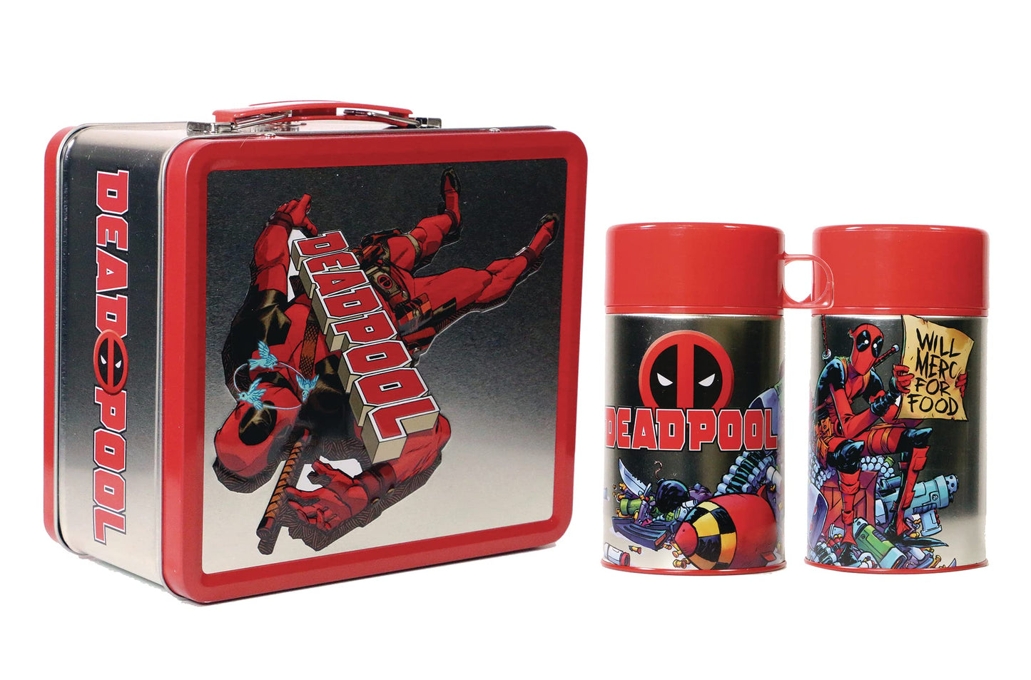 Lonchera Metalica Deadpool con Termo - Previews Exclusive