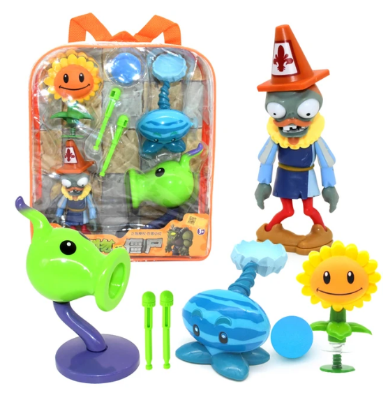 Set Juguetes Plants vs Zombies con Mochila v2