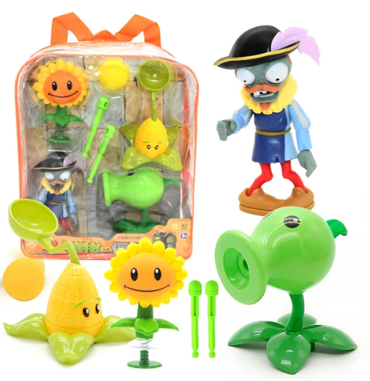 Set Juguetes Plants vs Zombies con Mochila