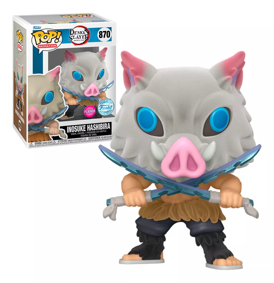 Funko Pop Demon Slayer - Inosuke Hashibara (Flocked)