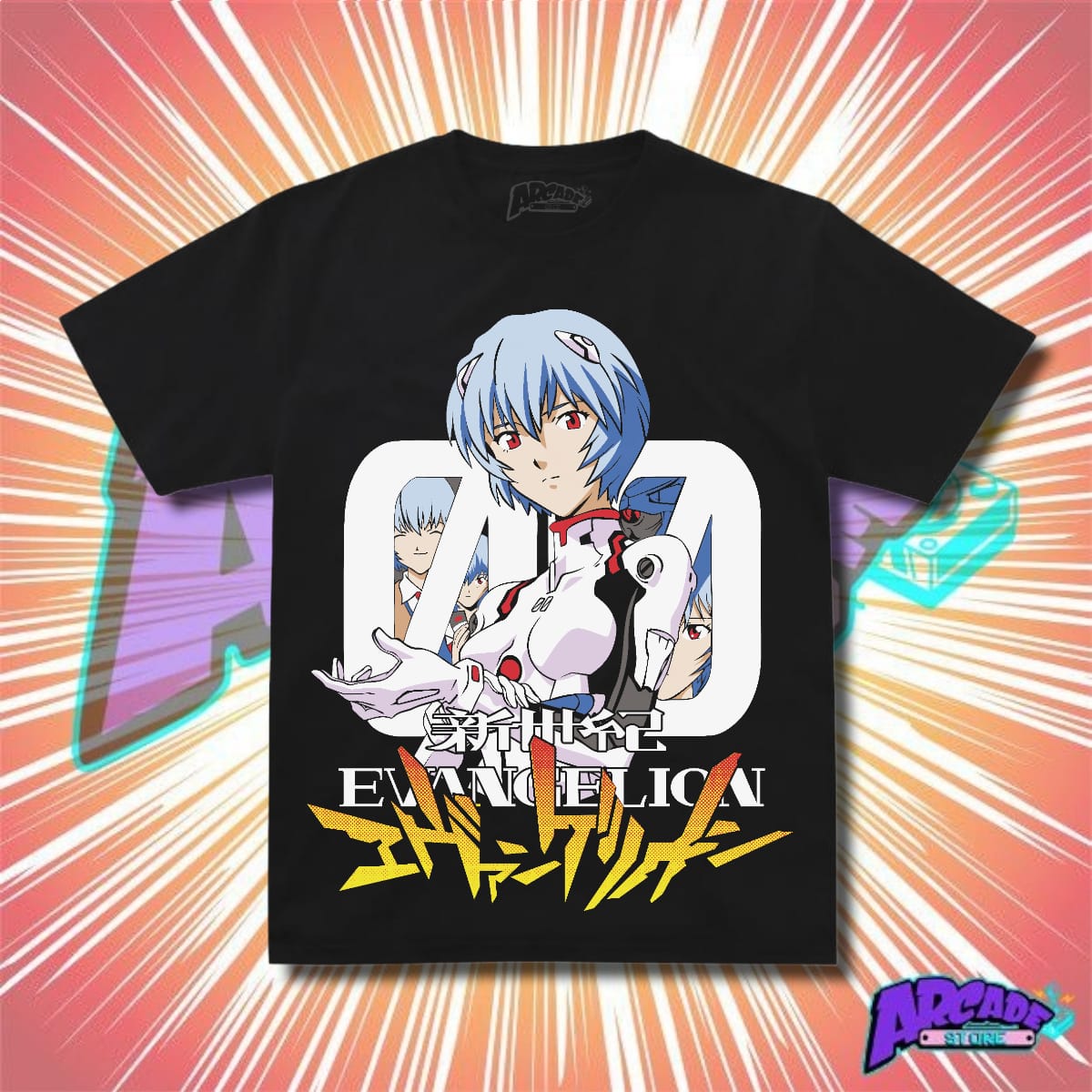 Playera Rei Ayanami - ARCADE