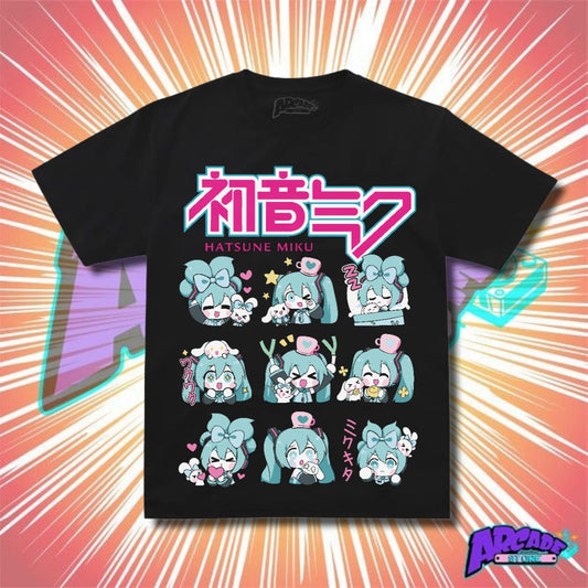 Playera Hatsune Miku x Cinnamoroll Chibi - ARCADE