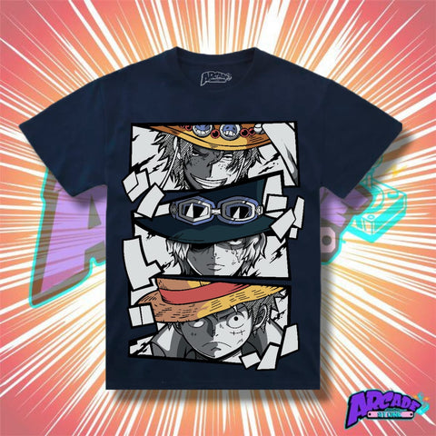 Playera Luffy/Sabo/Ace - ARCADE