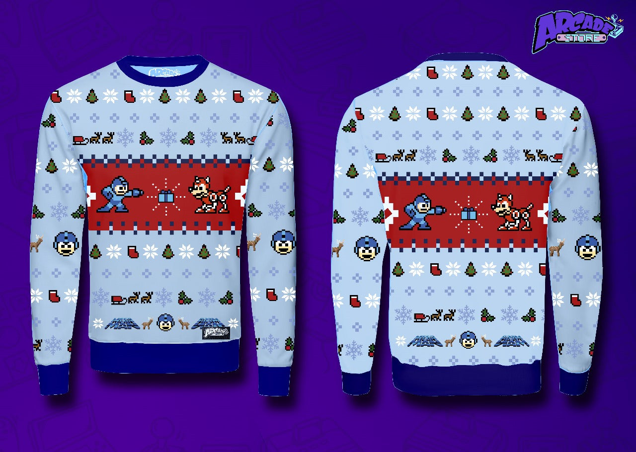 Ugly Sweater Pokemon Mega Man- Arcade