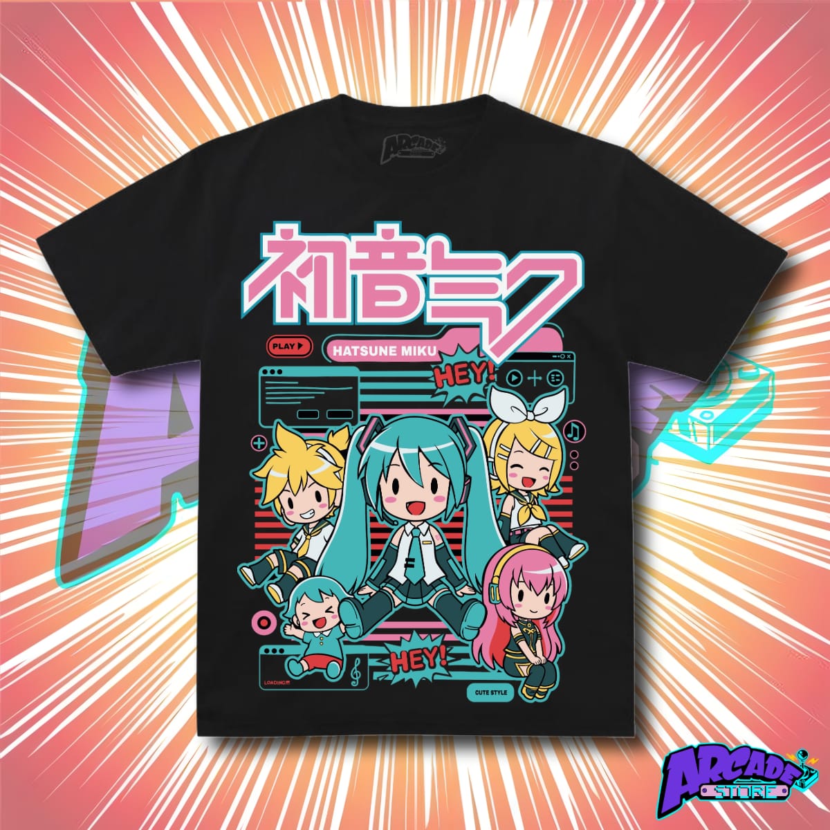 Playera Miku Vocaloid Chibi - ARCADE