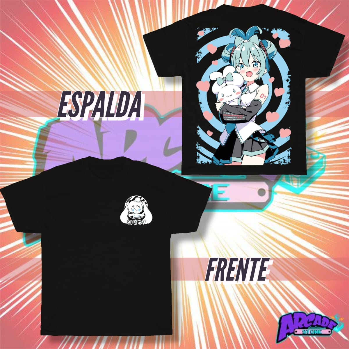 Playera Miku x Cinnamon - ARCADE