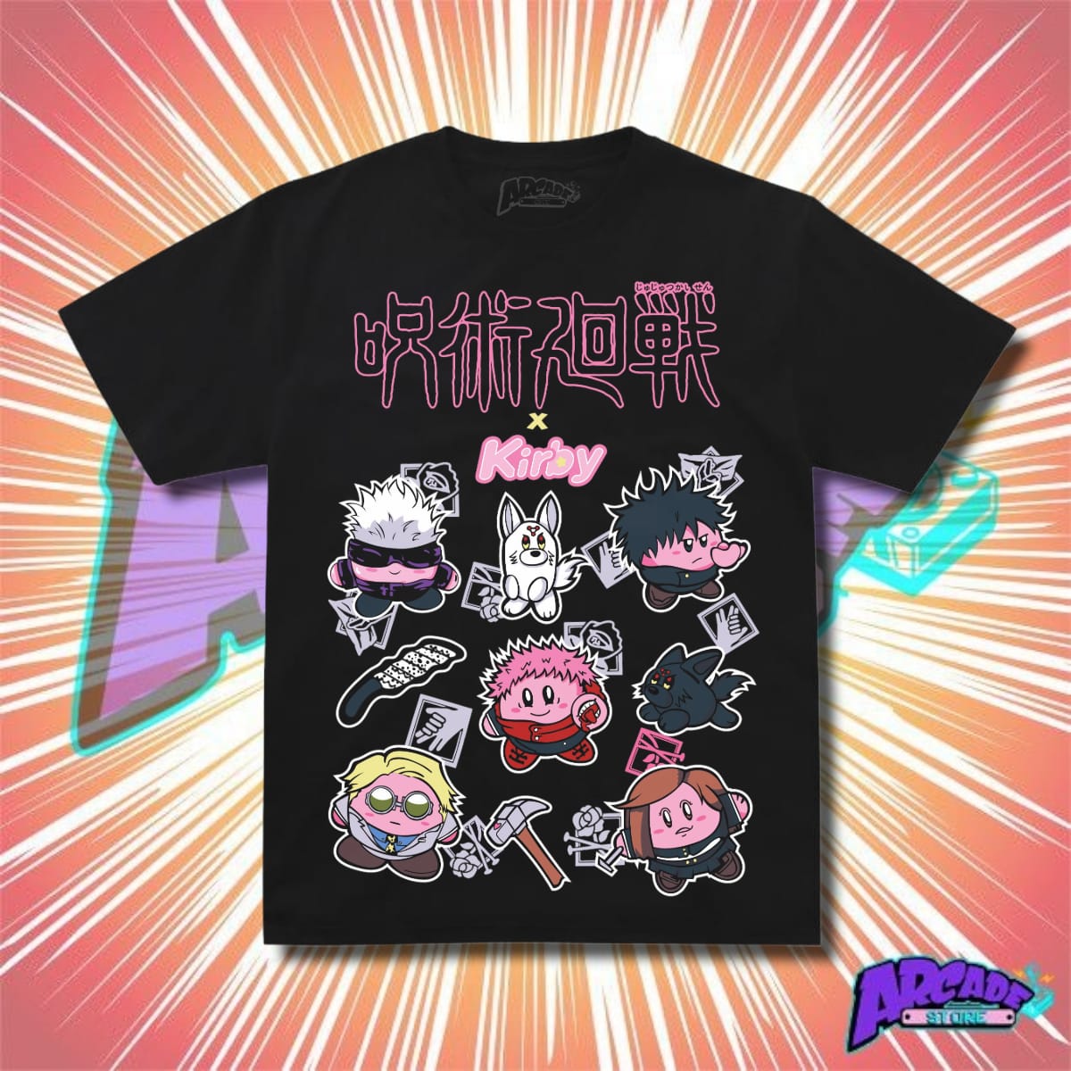 Playera Jujutsu x Kirby - ARCADE