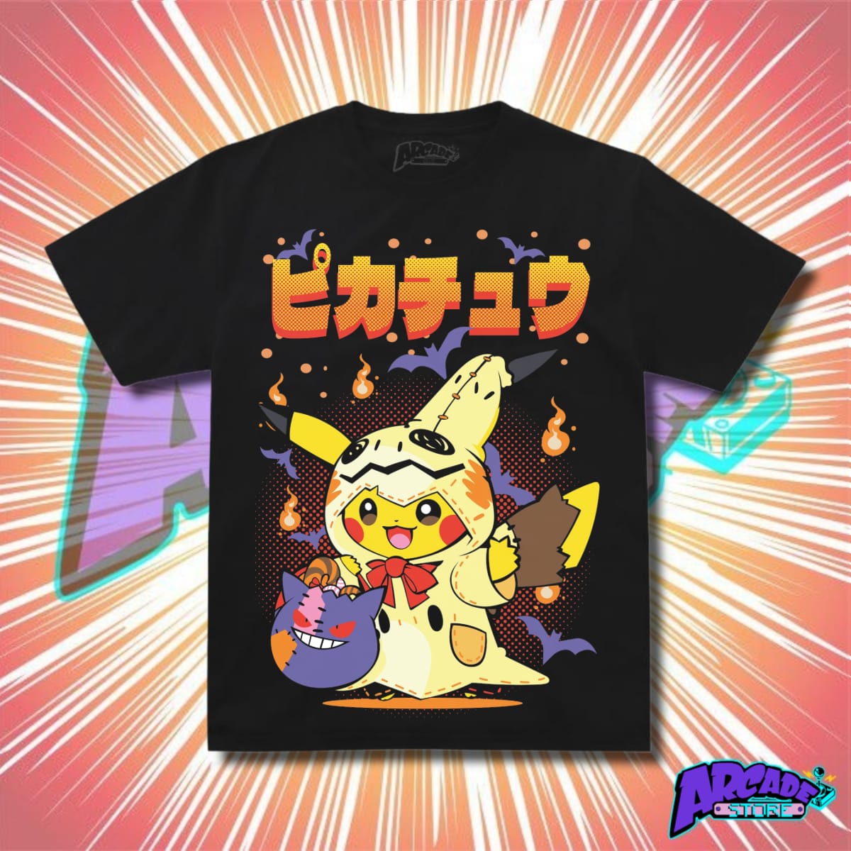 Playera Pikachu Halloween - ARCADE