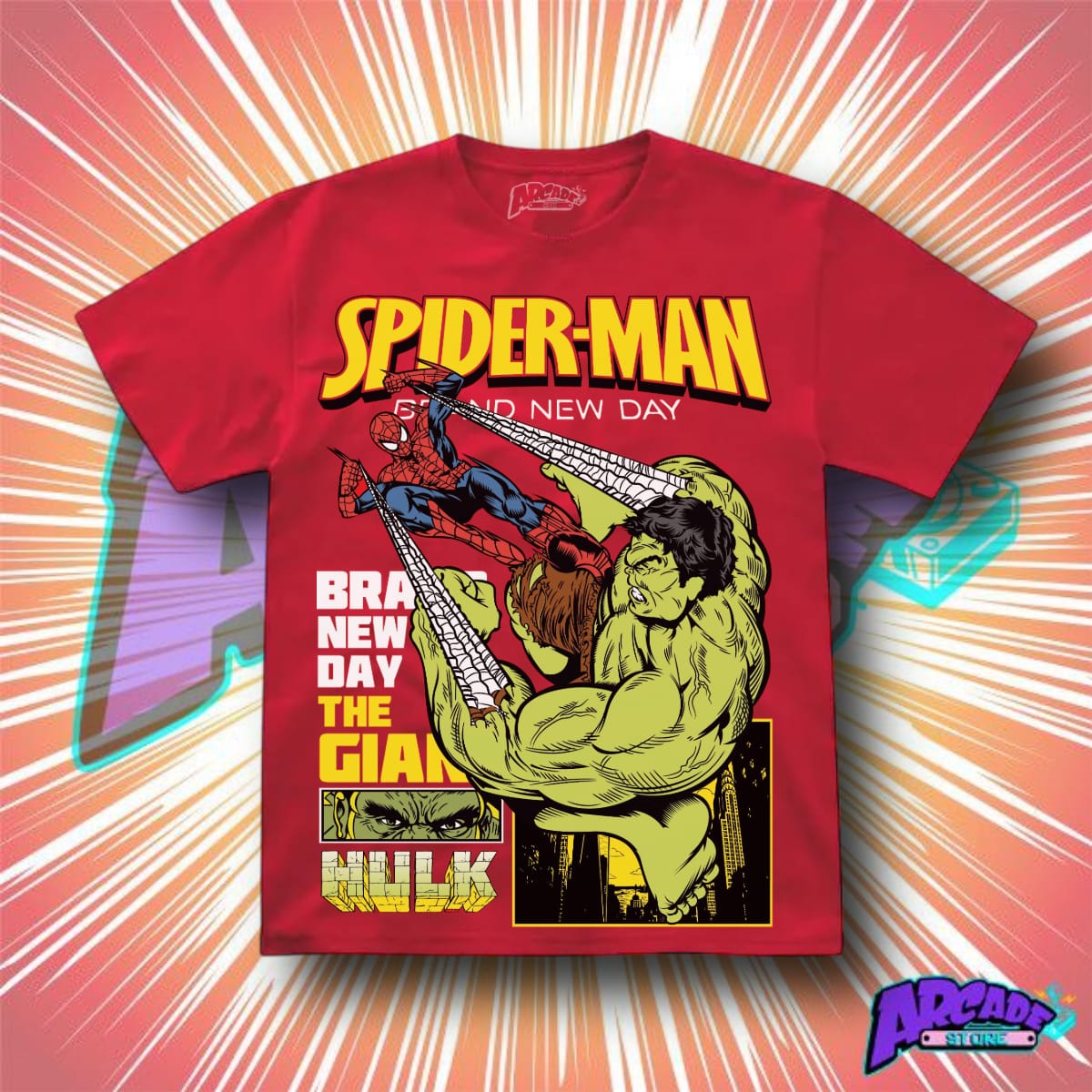 Playera Spiderman vs Hulk - ARCADE