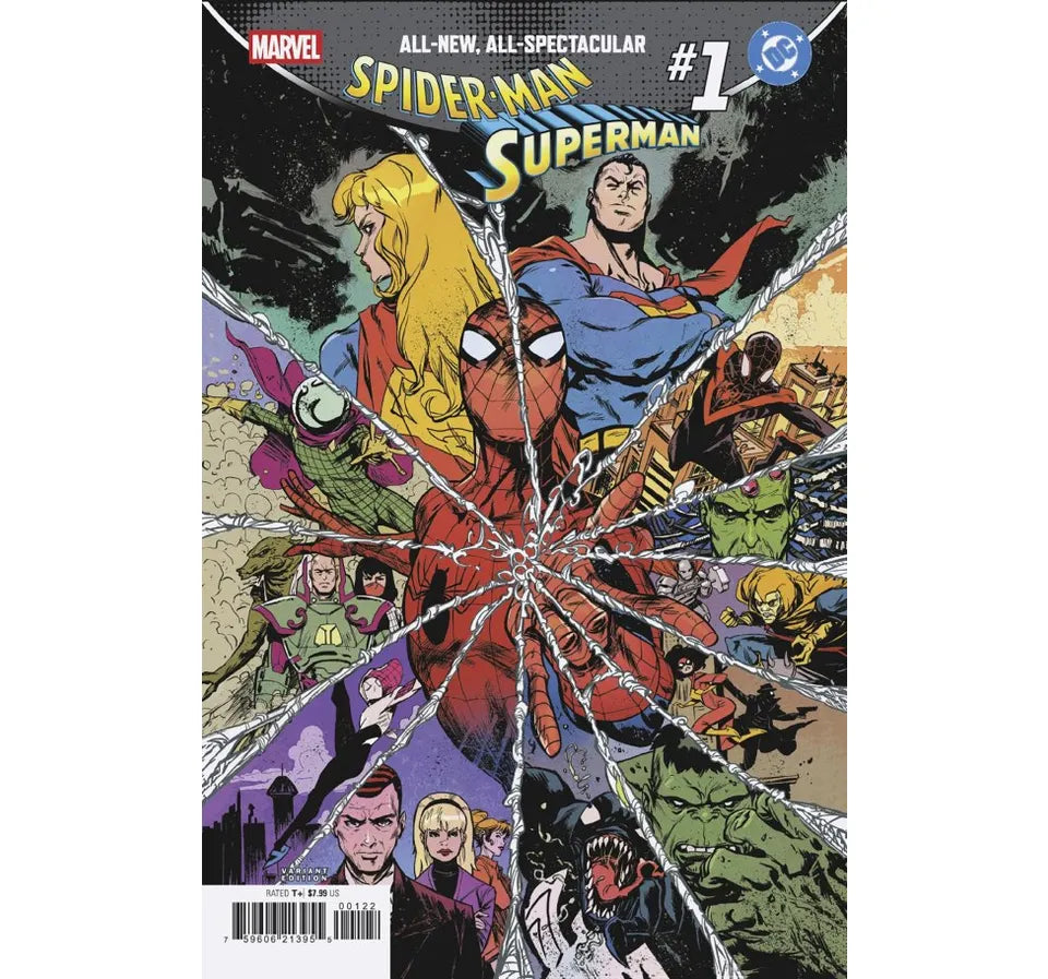 SPIDER MAN - SUPERMAN #1 VARIANTE 3 SANFORD GREENE