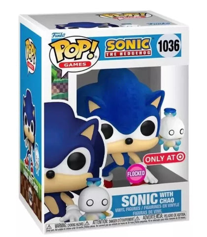 Funko POP Sonic the Hedgehog - Sonic with Hero Chao Flocked