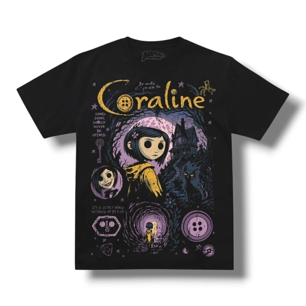 Playera Coraline Botones - ARCADE