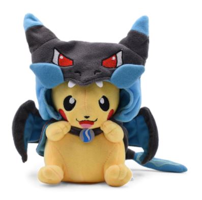 Peluche Pokemon - Pikachu/MegaCharizard (25cm)